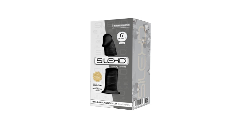 SILEXD 6" model 2 dildo SILEXPAN® 15 cm czarne