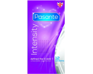 Pasante Intensity prezerwatywy prążkowane z wypustkami 12 szt
