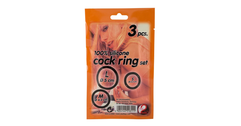 Cock ring 3 x silikonowy pierścień erekcyjny