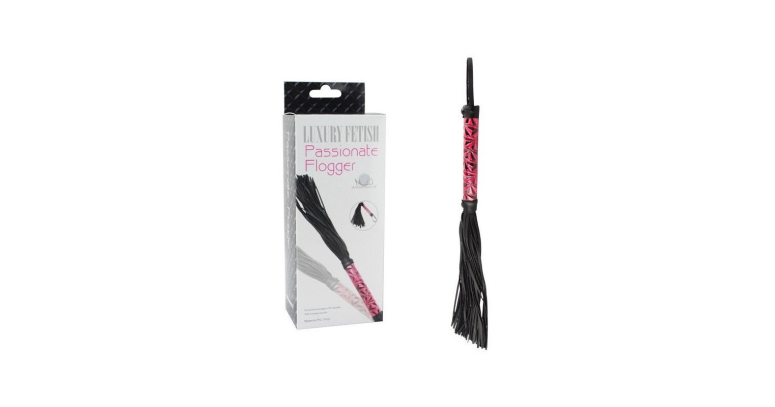 Luxury Fetish flogger z ozdobną rączką czerwony