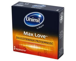Unimil Max Love prezerwatywy opóźniające wytrysk 3 szt.