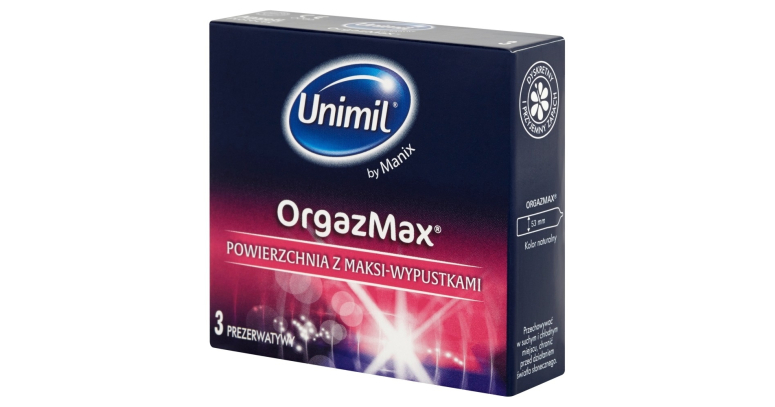 Unimil OrgazMax prezerwatywy stymulujące 3 szt.