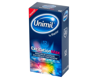 Unimil Excictation Max prezerwatywy stymulujące 12 szt.