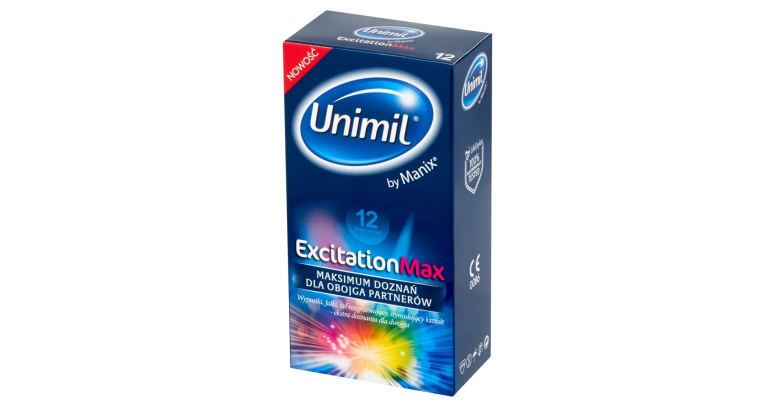 Unimil Excictation Max prezerwatywy stymulujące 12 szt.