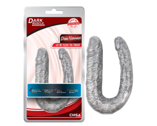 Dixie podwójne elastyczne dildo srebrne