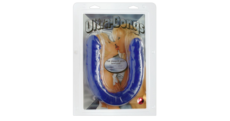 Ultra Dong podwójne grube dildo niebieskie