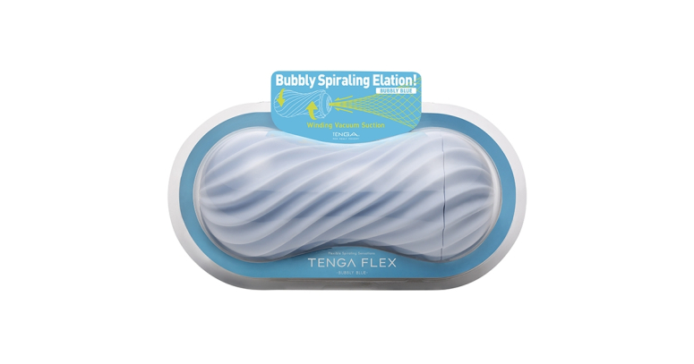 TENGA FLEX 2 ssący masturbator Bubbly Blue