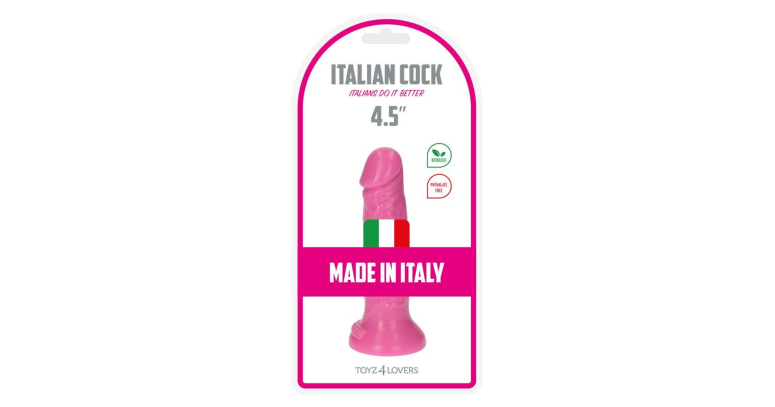 Italian Cock 4,5" małe dildo analne 11,5 x 3 cm różowe