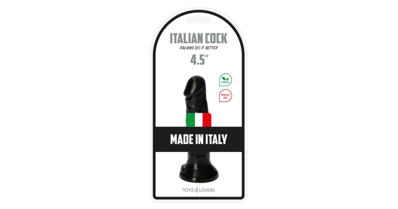 Italian Cock 4,5" małe dildo analne 12,8 x 3 cm czarne