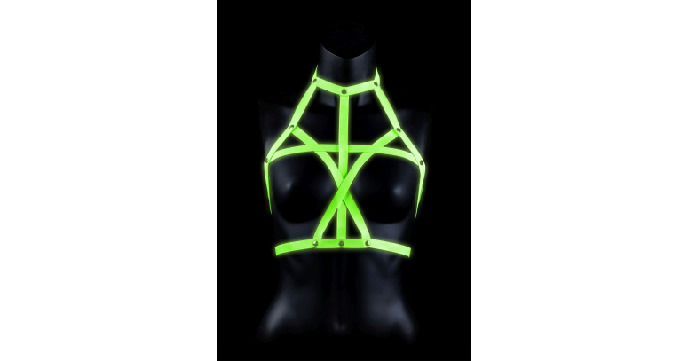 Glow in the dark harness kombinowany na klatkę piersiową