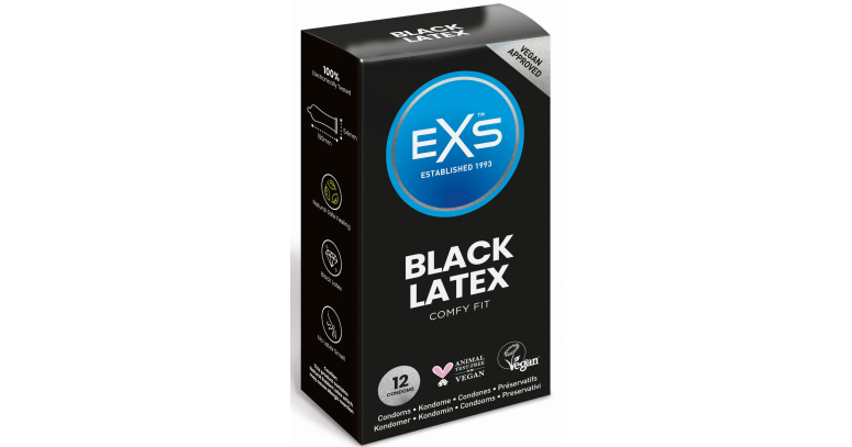 EXS Black czarne prezerwatywy 12 szt