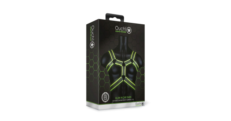 Glow in the dark harness męski świecący w ciemności