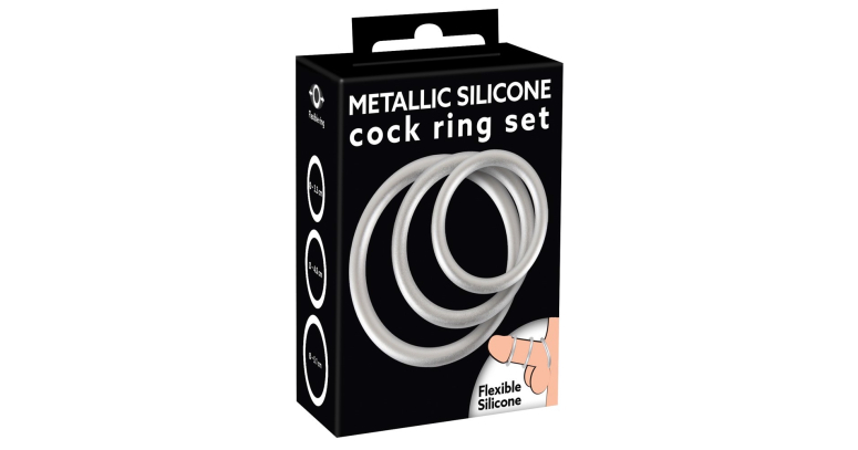 Metallic 3 x pierścień erekcyjny silikonowy
