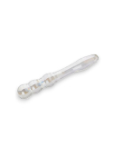 Opalizujące szklane dildo dwustronne 19 x 3 cm