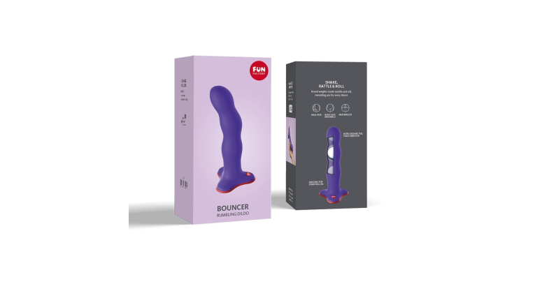 Fun Factory Bouncer 2 dildo z kulkami gejszy fioletowe