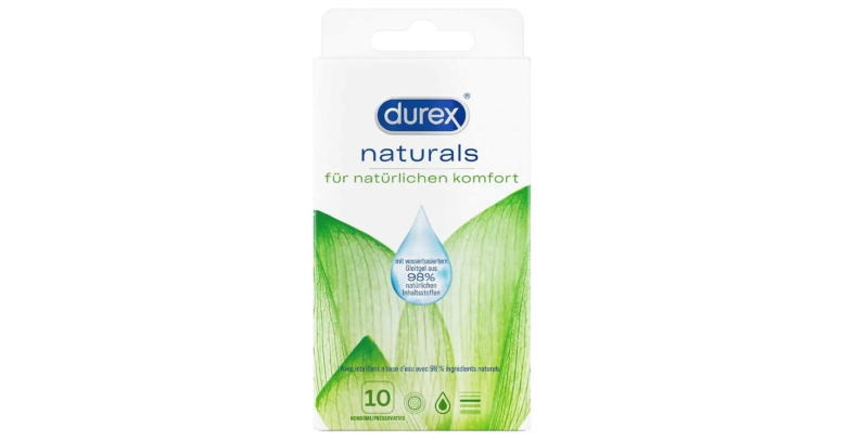 Durex Naturals cieńsze prezerwatywy 10 szt