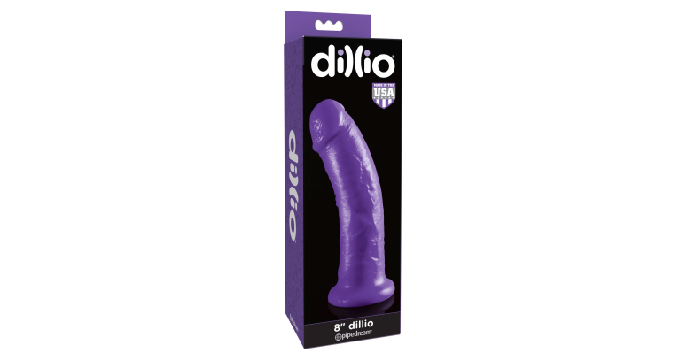 Dillio 8" grube dildo na przyssawce 20 x 4,8 cm fioletowe
