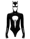 Winylowe body z maską Catwoman czarne