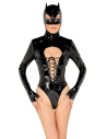 Winylowe body z maską Catwoman czarne