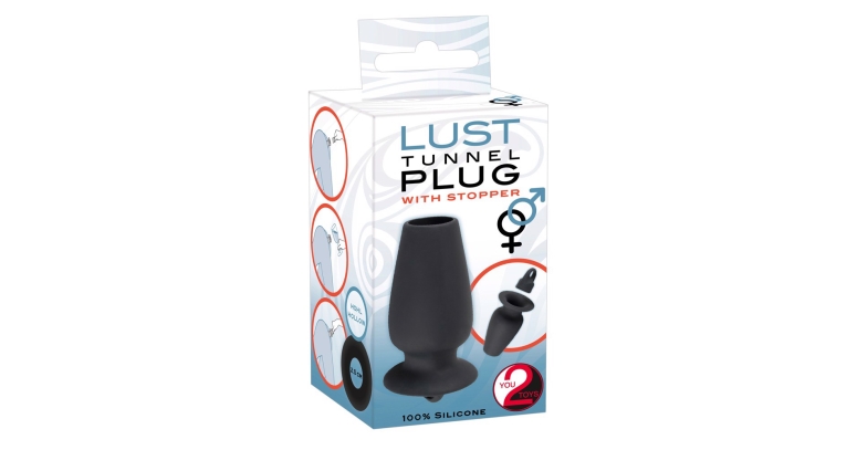 Lust Plug korek analny z tunelem i korkiem 10 x 5 cm