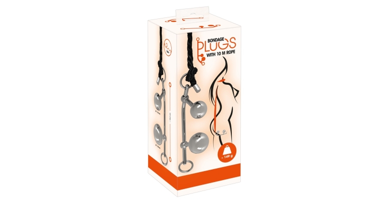 Bondage Plugs hak analny z dwiema kulkami