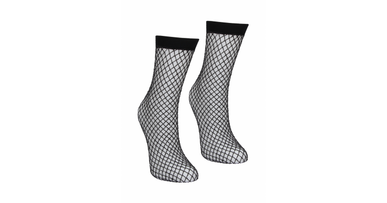 Dreamgirl Glitter Fishnet Socks skarpetki czarne