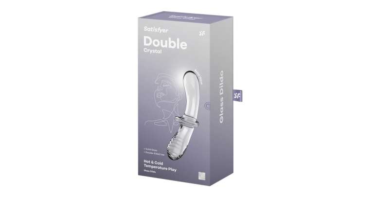 Satisfyer Double Crystal szklane dildo 20 x 5,5