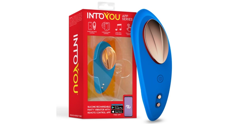 Intoyou App Series wibrator do majtek na aplikację niebieski