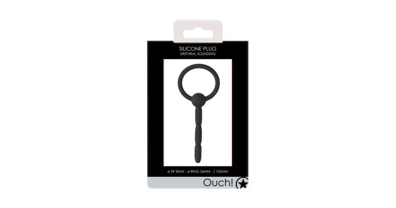 Ouch! Silicone penis plug dilator przepływowy silikonowy 10,5 x 0,8 cm