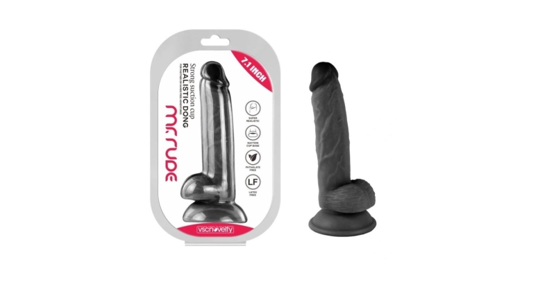 Mr Rude 7,1" dildo na przyssawce czarne