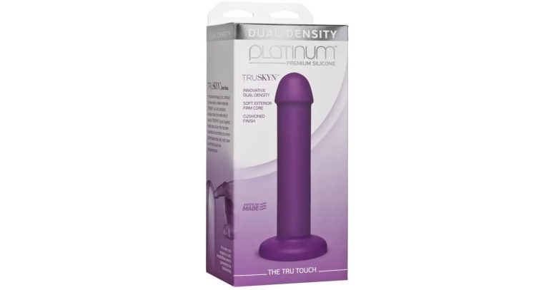 The Tru Touch dildo z silikonu Platynowego 20,5 x 4,5 cm