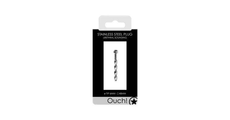 Ouch! Penis plug dilator przepływowy 4,8 x 0,6 cm