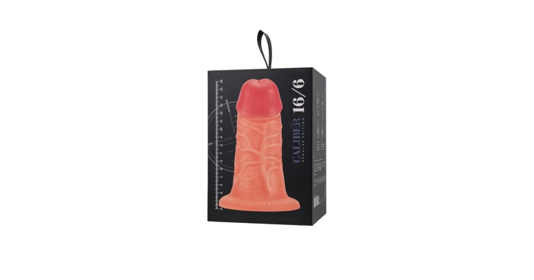 Caliber grube żylaste dildo na przyssawce 16 x 6 cm