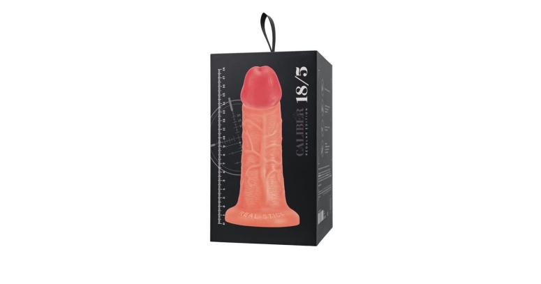 Caliber grube żylaste dildo na przyssawce 18 x 5 cm