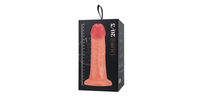 Caliber grube żylaste dildo na przyssawce 20 x 5 cm