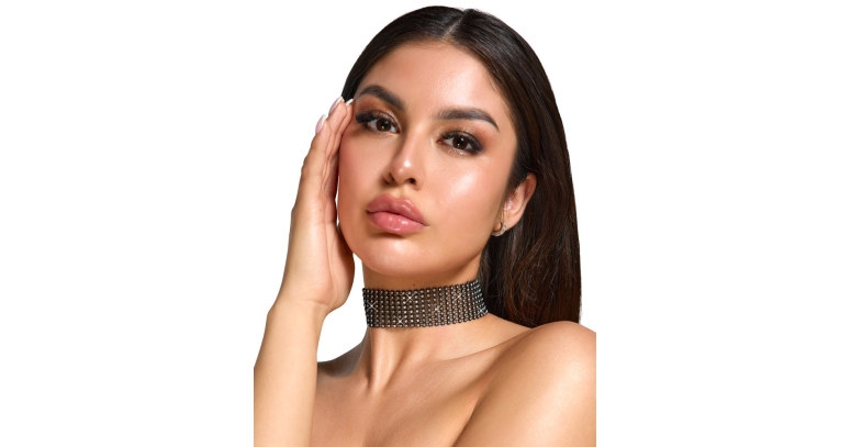 Cottelli Collection choker z kryształkami