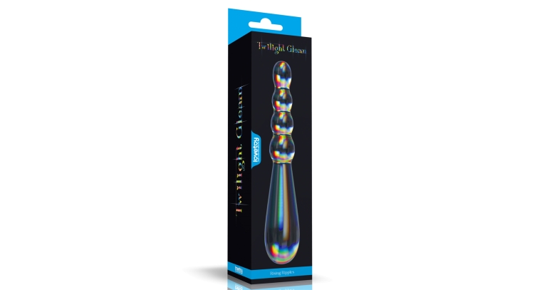 Twilight Glam szklane dwustronne dildo 19 x 3,5 cm