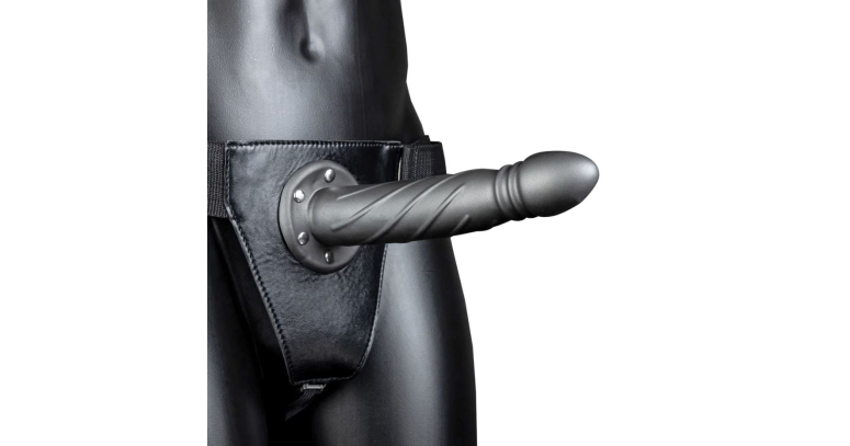 Twisted strap-on męski 20 cm grafitowy
