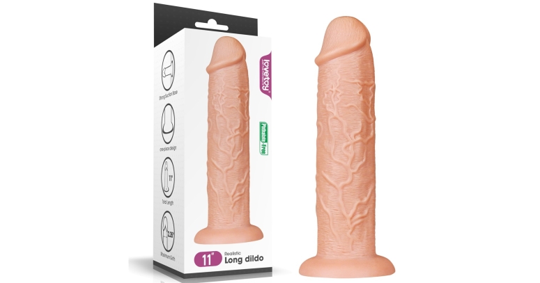 Long Realistic 11" duże dildo analne 27 x 6 cm