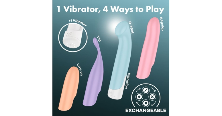 Satisfyer Playful Four wibrator z wymiennymi końcówkami
