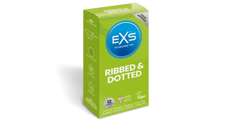 EXS Ribbed Dotted stymulujące prezerwatywy 12 szt
