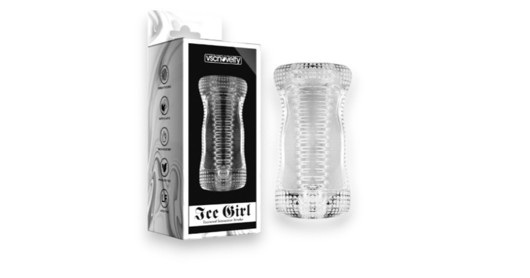 Ice Girl Striated przeźroczysty teksturowany masturbator