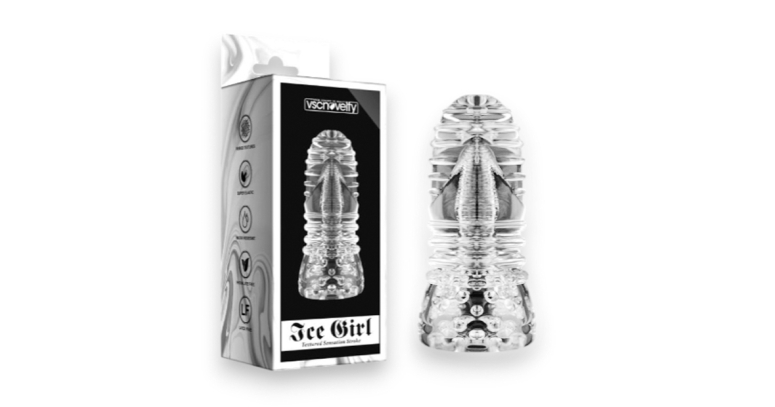 Ice Girl Conical przeźroczysty teksturowany masturbator