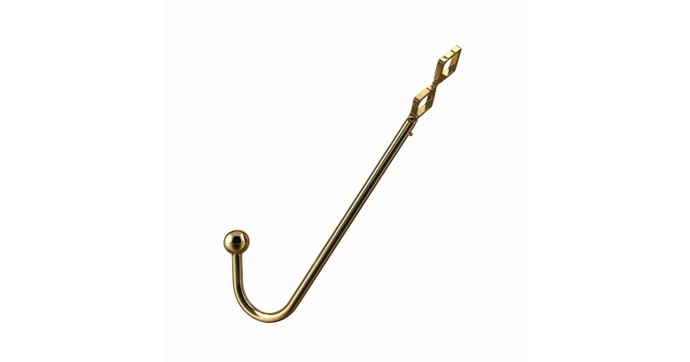 Lockink regulowany metalowy hak analny złoty