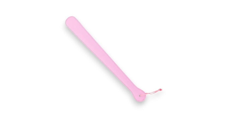 Długa packa ze skóry ekologicznej 48 cm różowa