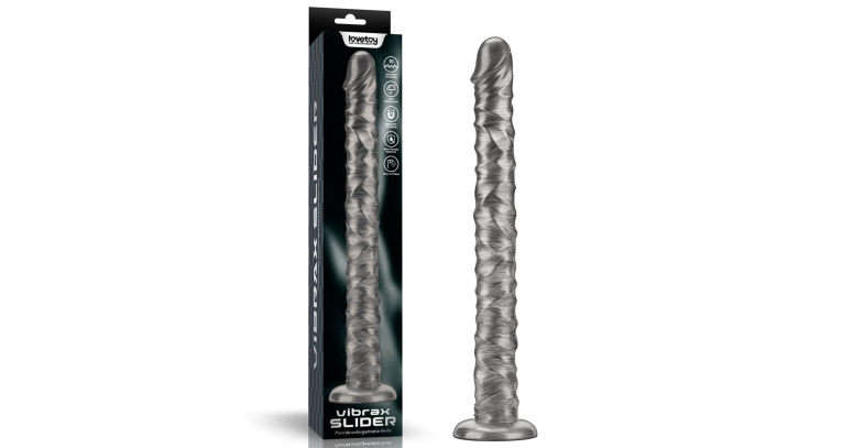 Vibrax Slider 16" duża sonda analna z wibracjami 41 x 4,4 cm
