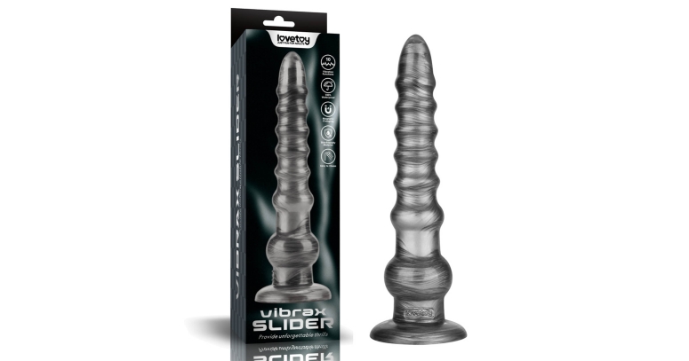 Vibrax Slider 12,5" duża sonda analna z wibracjami 32 x 7,3 cm