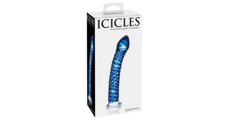 Icicles NO 29 szklane prążkowane dildo 19 x 4 cm