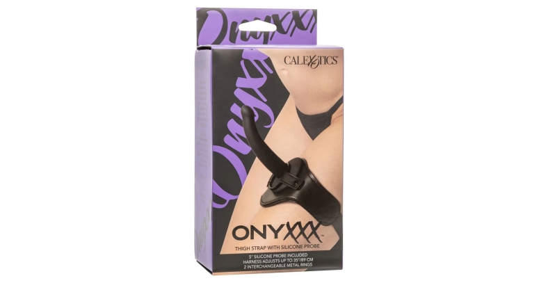 Thigh Strap pas strap-on na udo z dildo czarny