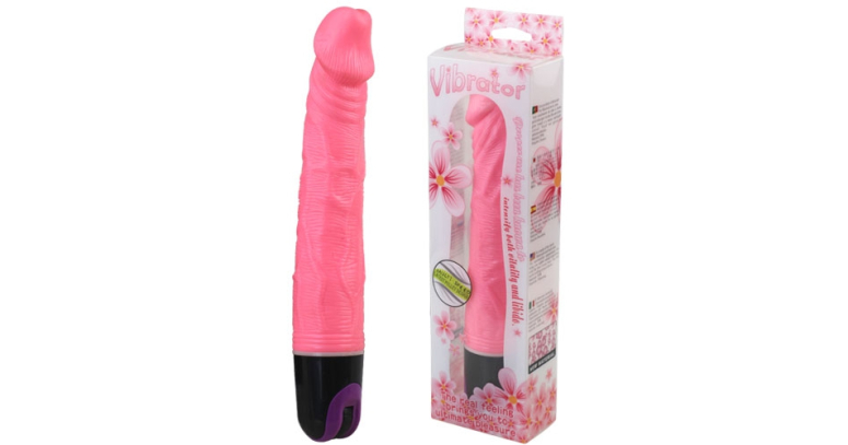 Różowy żelowy wibrator penis